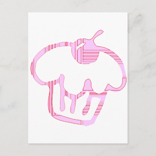 roze cupcake briefkaart (Voorkant)