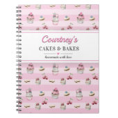 Roze Cupcake Cake Dessert Recipe Kitchen Culinary Notitieboek (Voorkant)