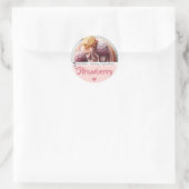 Roze Cupcake Cake Fotosjabloon Baking Label (Tas)