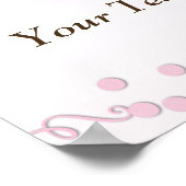 Roze cupcake Confetti Birthday Party Bakery Poster (Hoek)