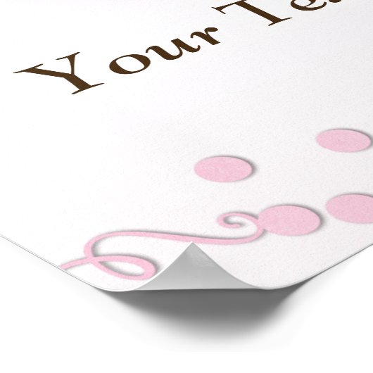 Roze cupcake Confetti Birthday Party Bakery Poster (Hoek)