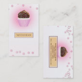 Roze Cupcake Confetti Sprinkles Bakkerij Visitekaartje (Voorkant / Achterkant)