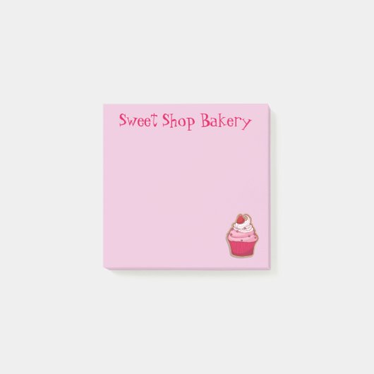Roze Cupcake Dessert Post-it® notes (Voorkant)