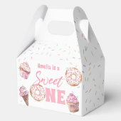 Roze Cupcake & Donut Verjaardag Favoriete Boxen Bedankdoosjes (Voorkant)