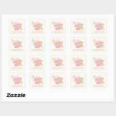 Roze cupcake doos label (Vel)