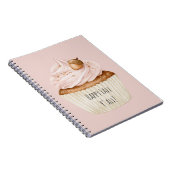 Roze Cupcake Eikel Notitieboek (Rechterzijde)