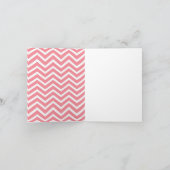 Roze cupcake en Chevron Bedankkaart (Binnen)