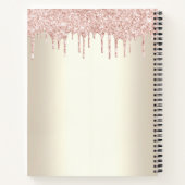 Roze Cupcake Glitter Druppels Bakkerij Banketbakke Notitieboek (Achterkant)