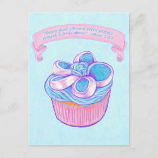 Roze cupcake~Good Cadeauscript Briefkaart