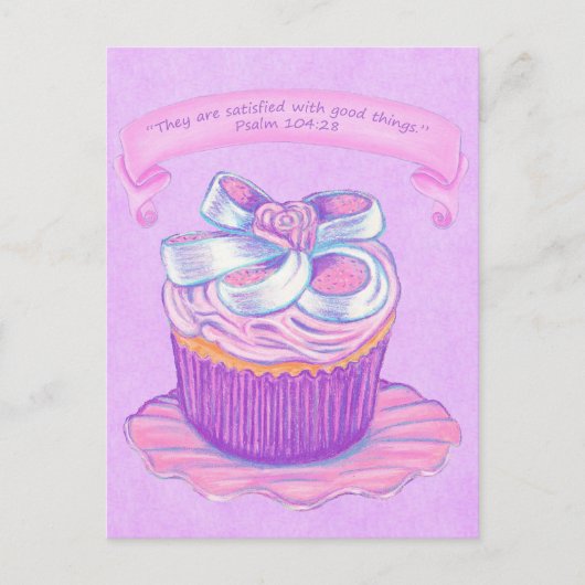 Roze Cupcake~Good-Doodscenario Briefkaart (Voorkant)