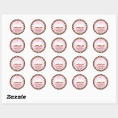 Roze Cupcake Happy Birthday Sticker (Vel)