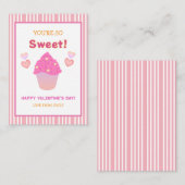 Roze Cupcake Hart Je Bent Zo Schattig Valentijnsda Notitiekaartje (Voorkant / Achterkant)