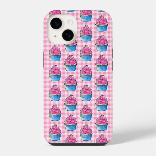 Roze Cupcake iPhone Hoesje (Achterkant)