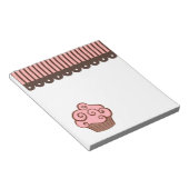 Roze cupcake Keukenbakkerij Notitieblok Gift (Schuin)
