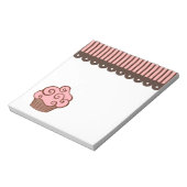 Roze cupcake Keukenbakkerij Notitieblok Gift (Linkerzijde)