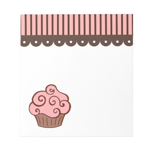 Roze cupcake Keukenbakkerij Notitieblok Gift (Voorkant)