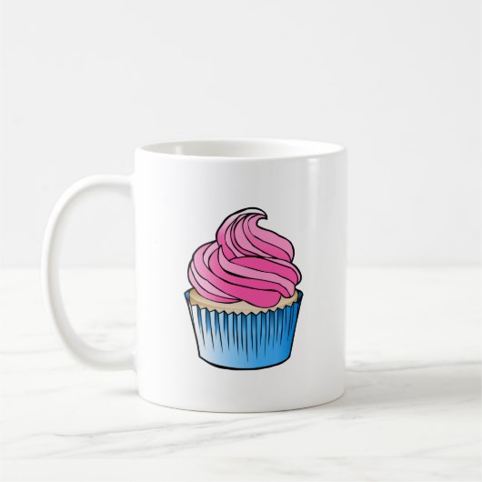 Roze Cupcake Koffiemok (Links)