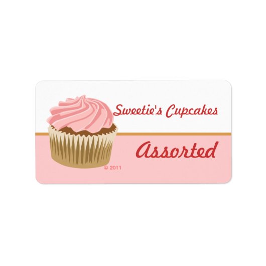 Roze Cupcake Labels (Voorkant)