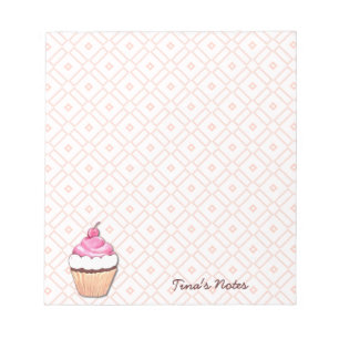 Roze cupcake-laptop notitieblok