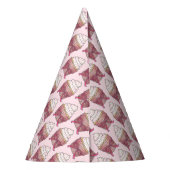 Roze Cupcake Lint Strooigoed Bruiloft Bruidsfeest Feesthoedjes (Achterkant)