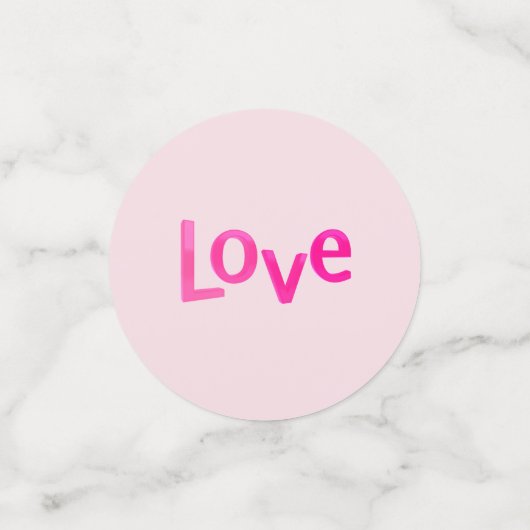 Roze Cupcake Love Confetti (Kleine voorkant)