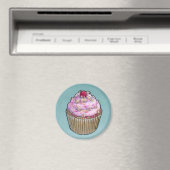 Roze cupcake magneet (Insitu (Vaatwasser))