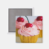 Roze cupcake Magnet (Voorkant / Achterkant)