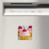Roze cupcake Magnet (Insitu (Vaatwasser))