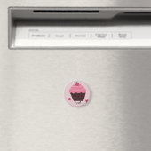 Roze Cupcake met Glazuur Magneet (Insitu (Vaatwasser))