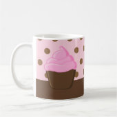 Roze cupcake met Mok Polka Dots (Links)