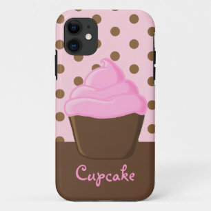 Roze Cupcake met Roze Stippen Case-Mate iPhone Case