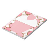 Roze cupcake met Stippen Notitieblok (Linkerzijde)