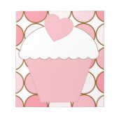 Roze cupcake met Stippen Notitieblok (Voorkant)