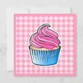 Roze cupcake Moederdag Kaart (Voorkant)