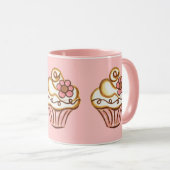 Roze Cupcake Mok (Voorkant rechts)