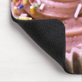 Roze cupcake mousepad muismat (Hoek)