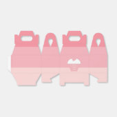 Roze Cupcake Ombre Stripes Bedankdoosjes (Uitgevouwen)