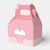 Roze Cupcake Ombre Stripes Bedankdoosjes (Voorkant Zijde)