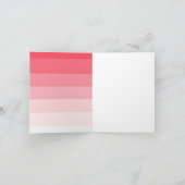 Roze Cupcake Ombre Stripes Bedankkaart (Binnen)