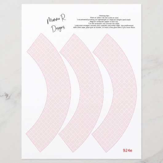 Roze cupcake-omhulsel, baby shower cupcakes (Voorkant)