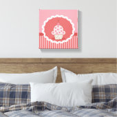 Roze cupcake-ontwerp canvas afdruk (Insitu (Slaapkamer))