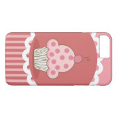 Roze cupcake-ontwerp Case-Mate iPhone case (Achterkant (Horizontaal))