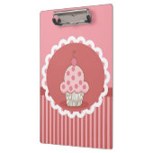 Roze cupcake-ontwerp klembord (Links)