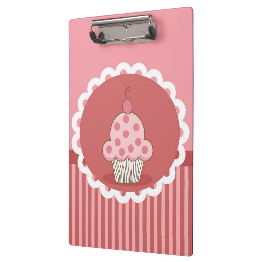 Roze cupcake-ontwerp klembord (Links)