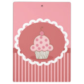 Roze cupcake-ontwerp klembord (Achterkant)