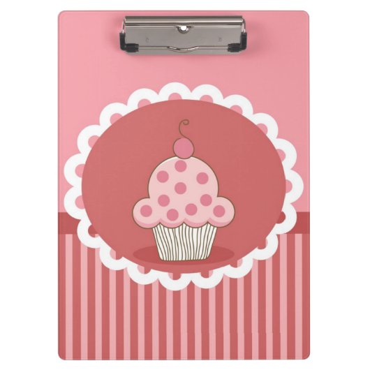 Roze cupcake-ontwerp klembord (Voorkant)