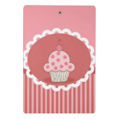 Roze cupcake-ontwerp mini klembord (Achterkant)