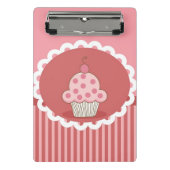Roze cupcake-ontwerp mini klembord (Voorkant)