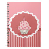 Roze cupcake-ontwerp notitieboek (Voorkant)