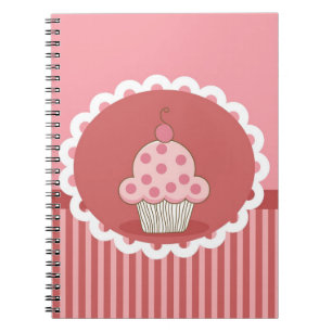 Roze cupcake-ontwerp notitieboek